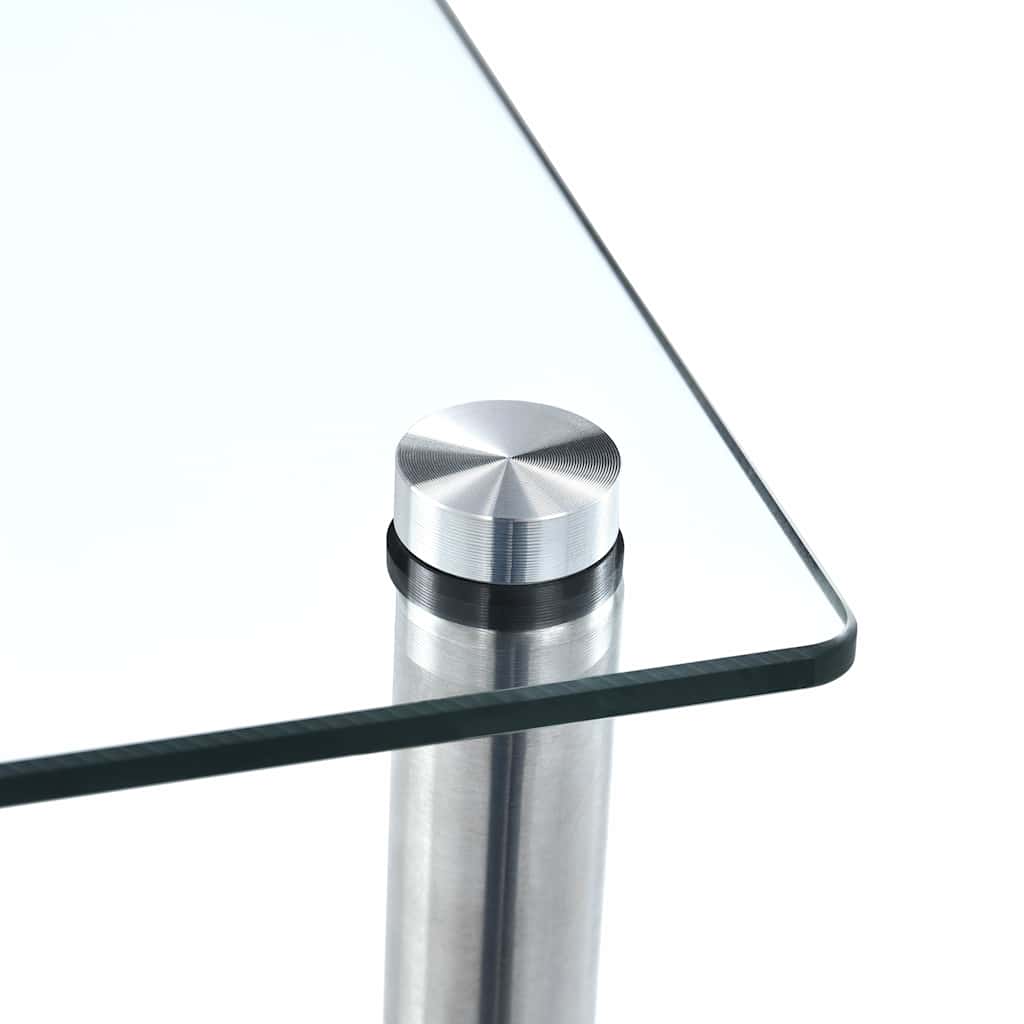 vidaXL Hylla 5 hyllplan transparent 40x40x130 cm härdat glas