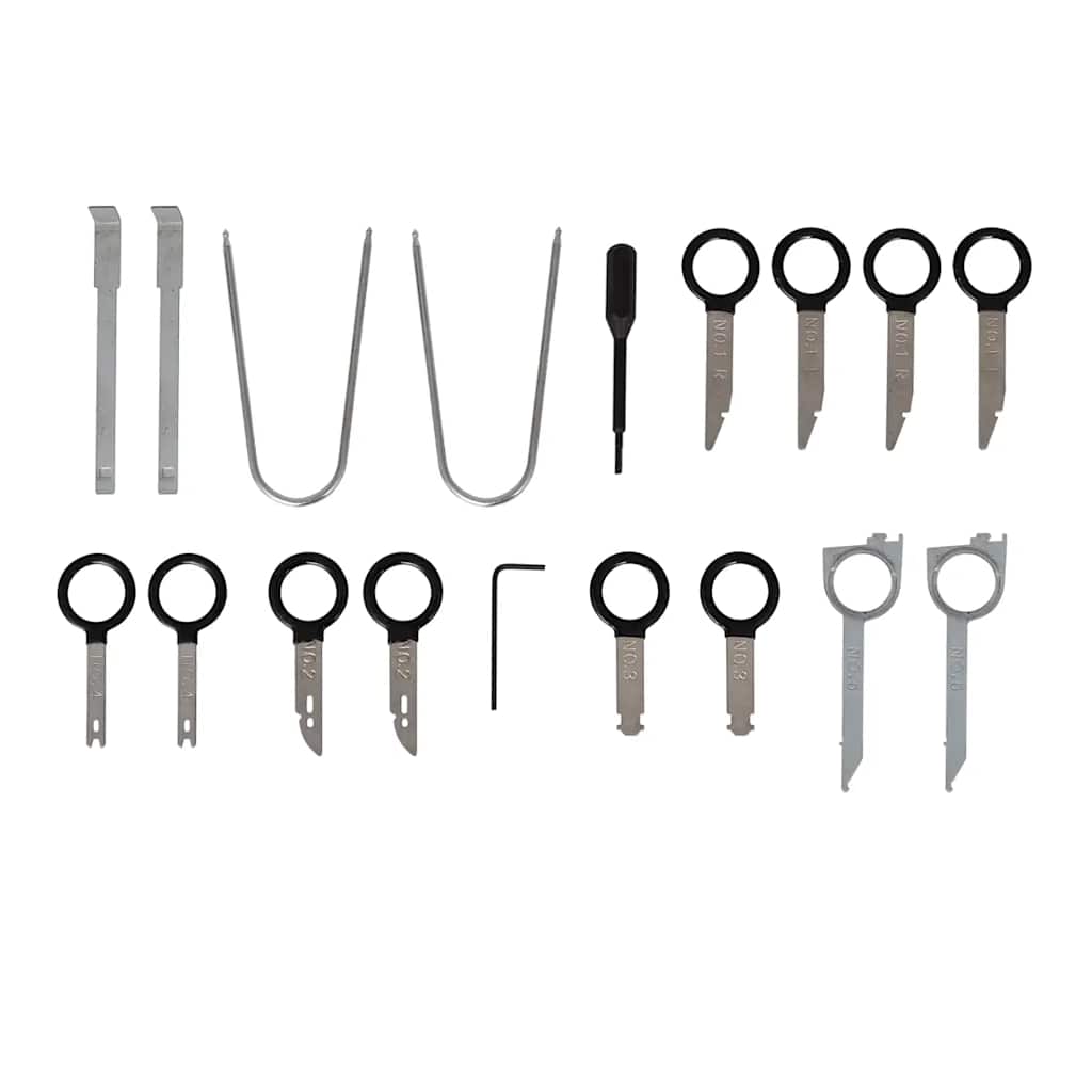 vidaXL Bilradio borttagningsnycklar 20-pack