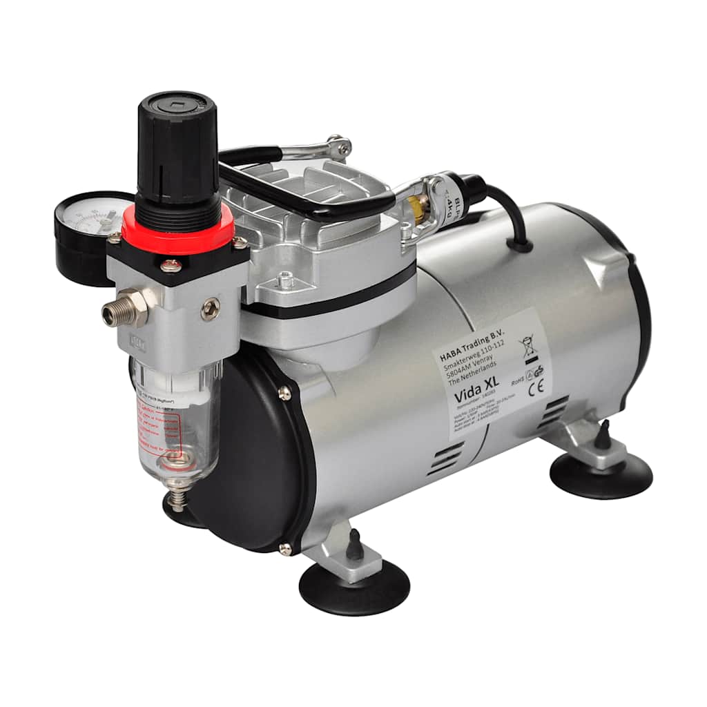vidaXL Kompressorsats Airbrush med 2 färgsprutor