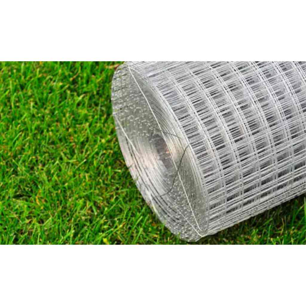 vidaXL Hönsnät galvaniserat stål 25x1 m silver