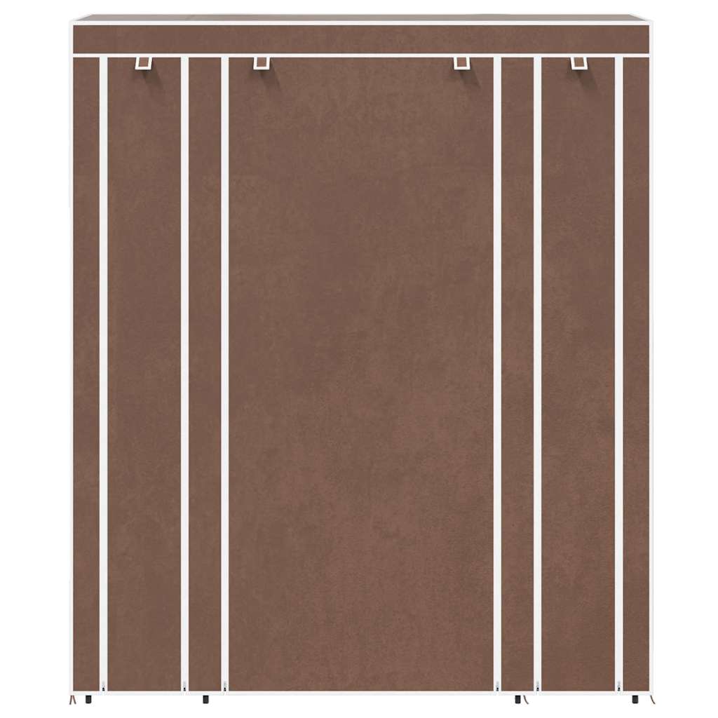 vidaXL Resegarderob med fack och stänger 45 x 150 x 176 cm brun