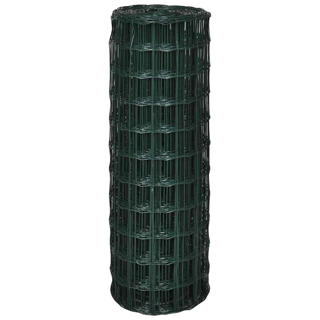 vidaXL Eurofence stål 10 x 1,0 m grön
