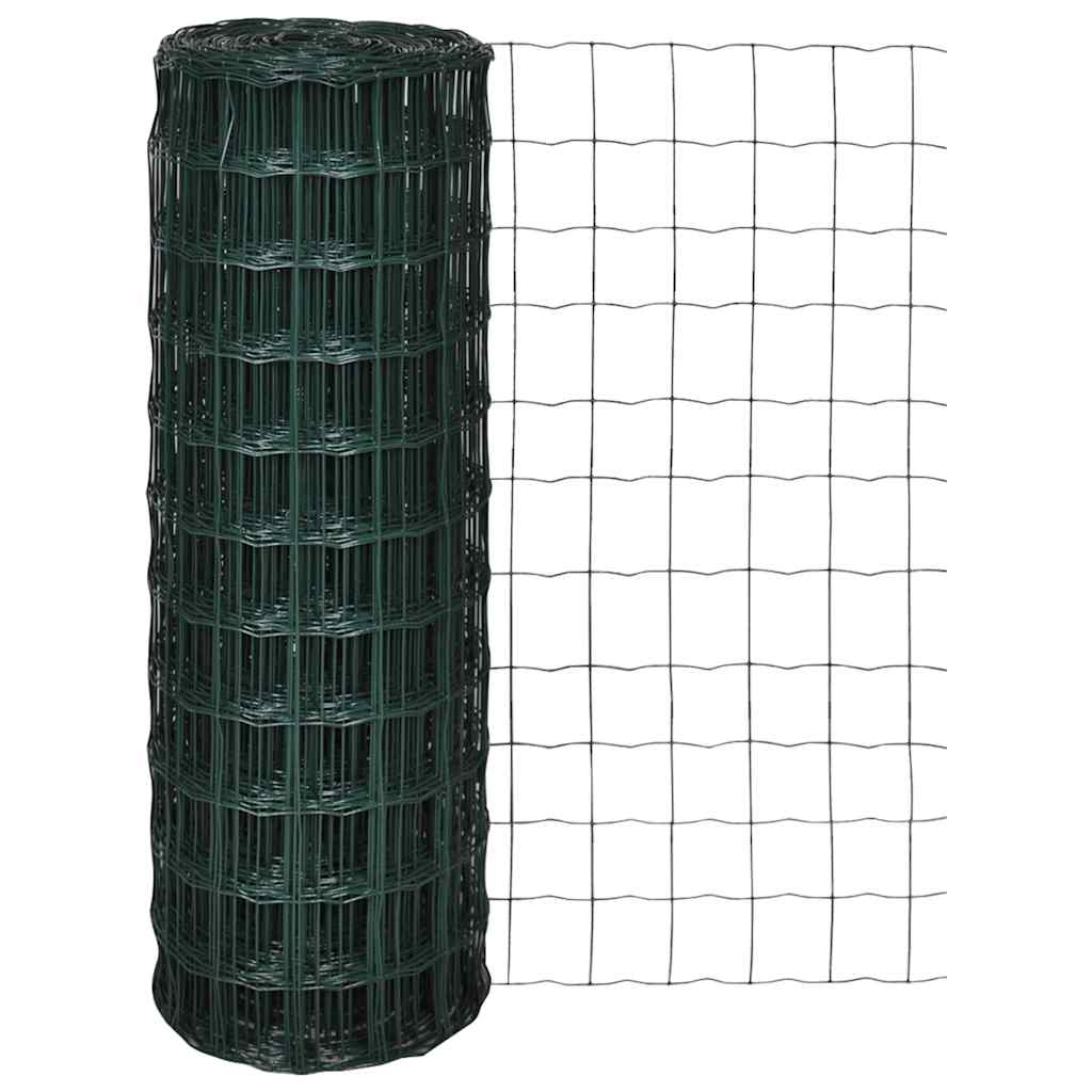 vidaXL Eurofence stål 10 x 1,5 m grön