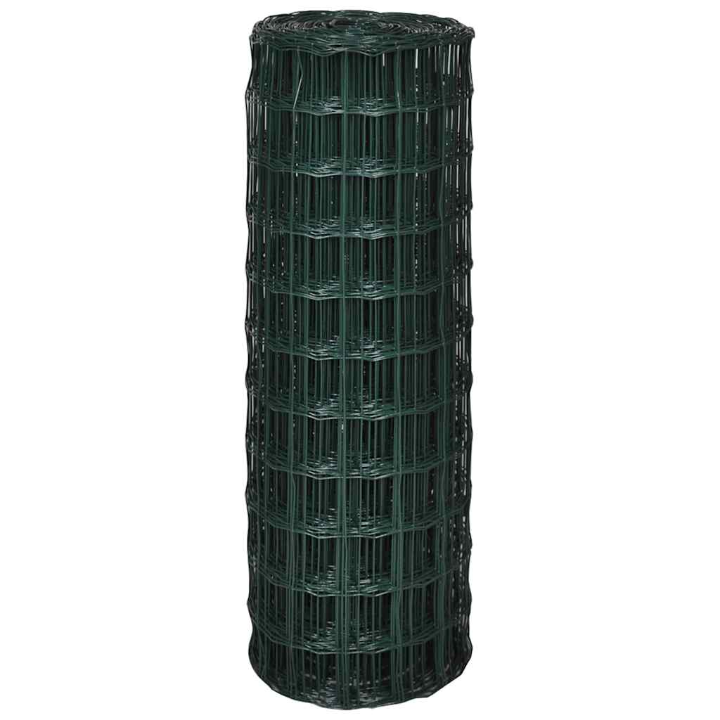 vidaXL Eurofence stål 25 x 1,0 m grön