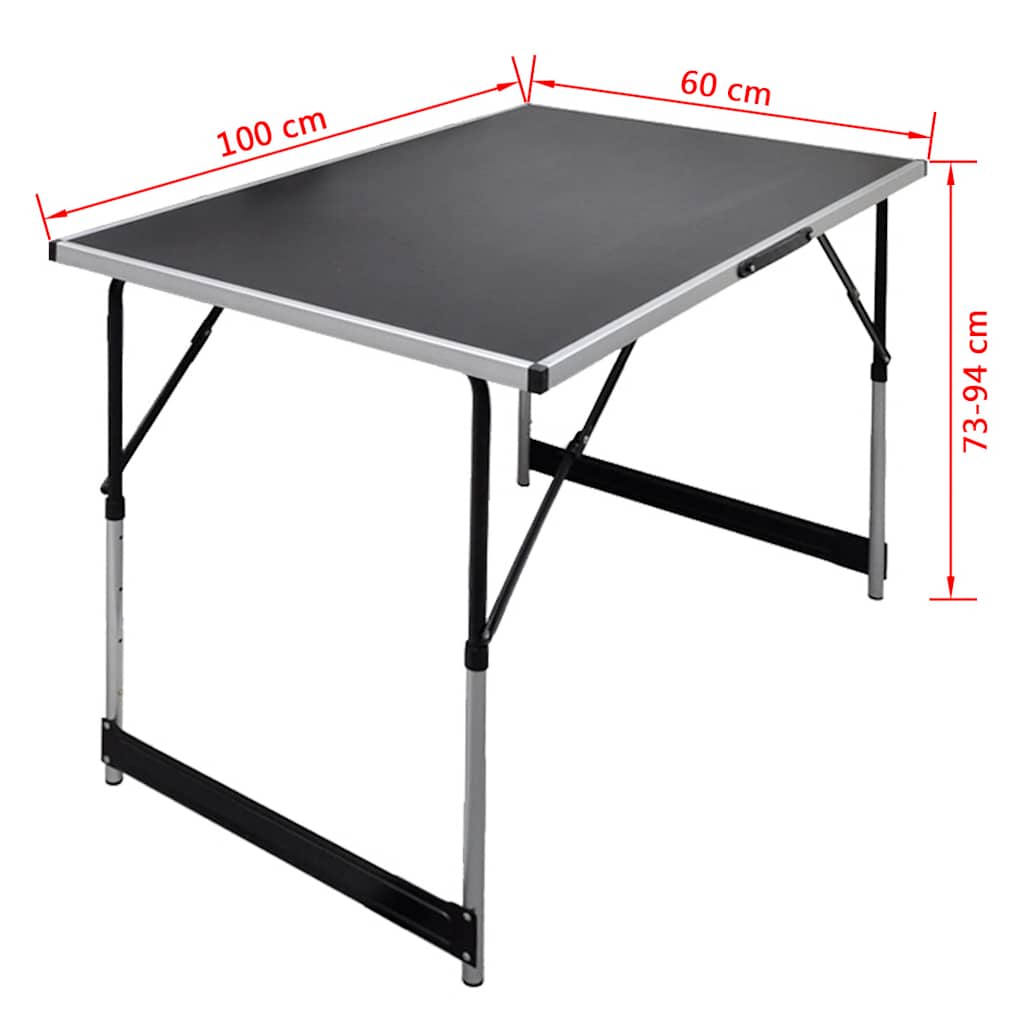 vidaXL Tapetbord 3 st hopfällbara justerbara