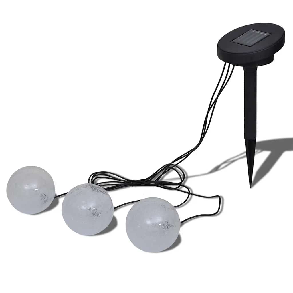 vidaXL Flytande LED solcellslampor för damm 3 st
