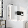 vidaXL Bad- & duschvägg 117x120 cm 3-paneler vikbar