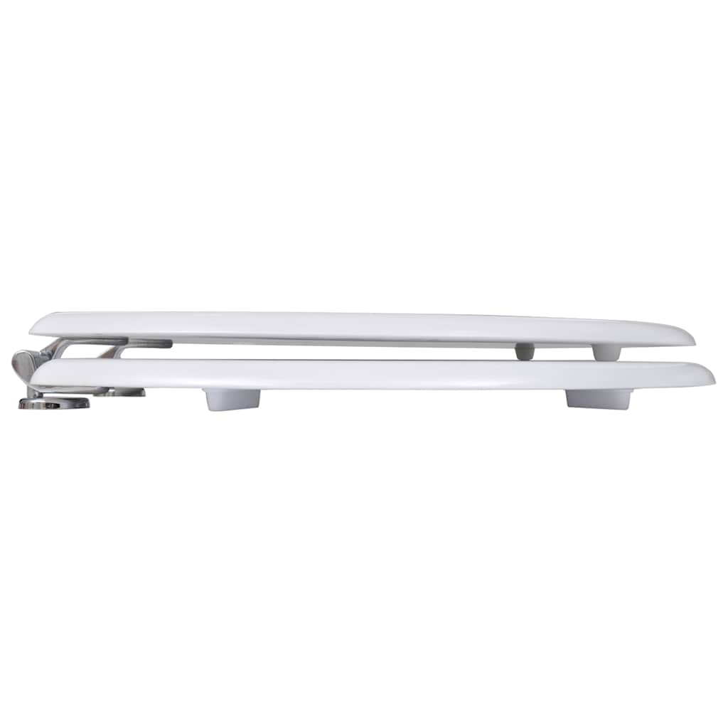 vidaXL Toalettsits MDF lock enkel design vit