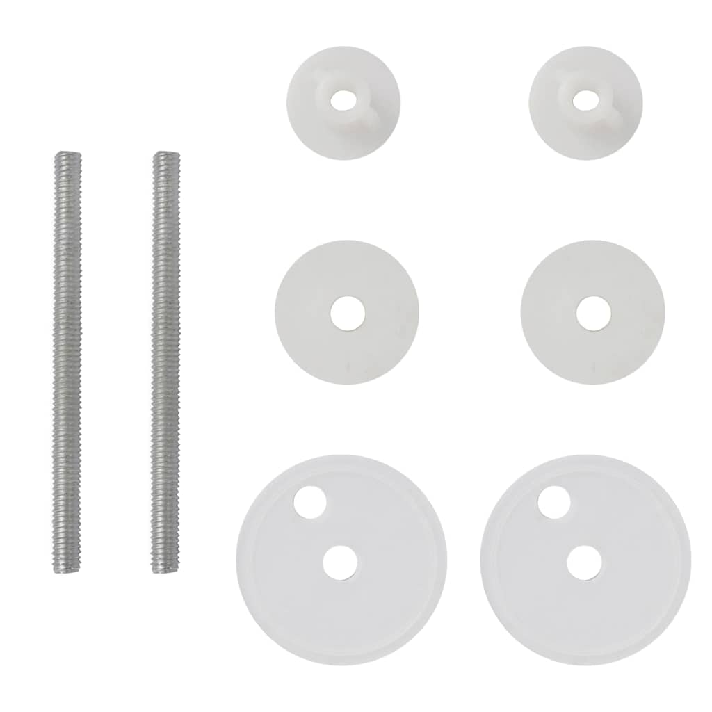 vidaXL Toalettsits MDF lock enkel design vit