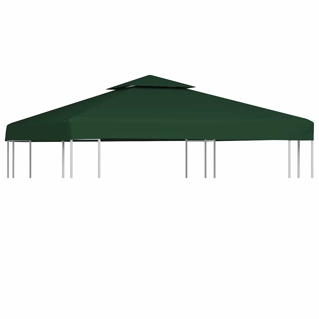 vidaXL Paviljongtak 310 g/m² 3 x 3 m grön