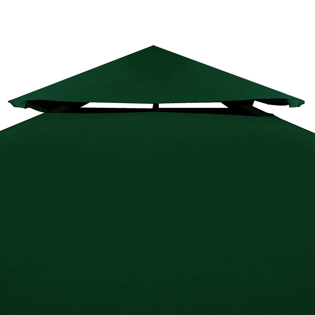 vidaXL Paviljongtak 310 g/m² 3 x 4 m grön