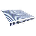 vidaXL Ersättningstyg för markis blå och vit 400x300 cm polyester