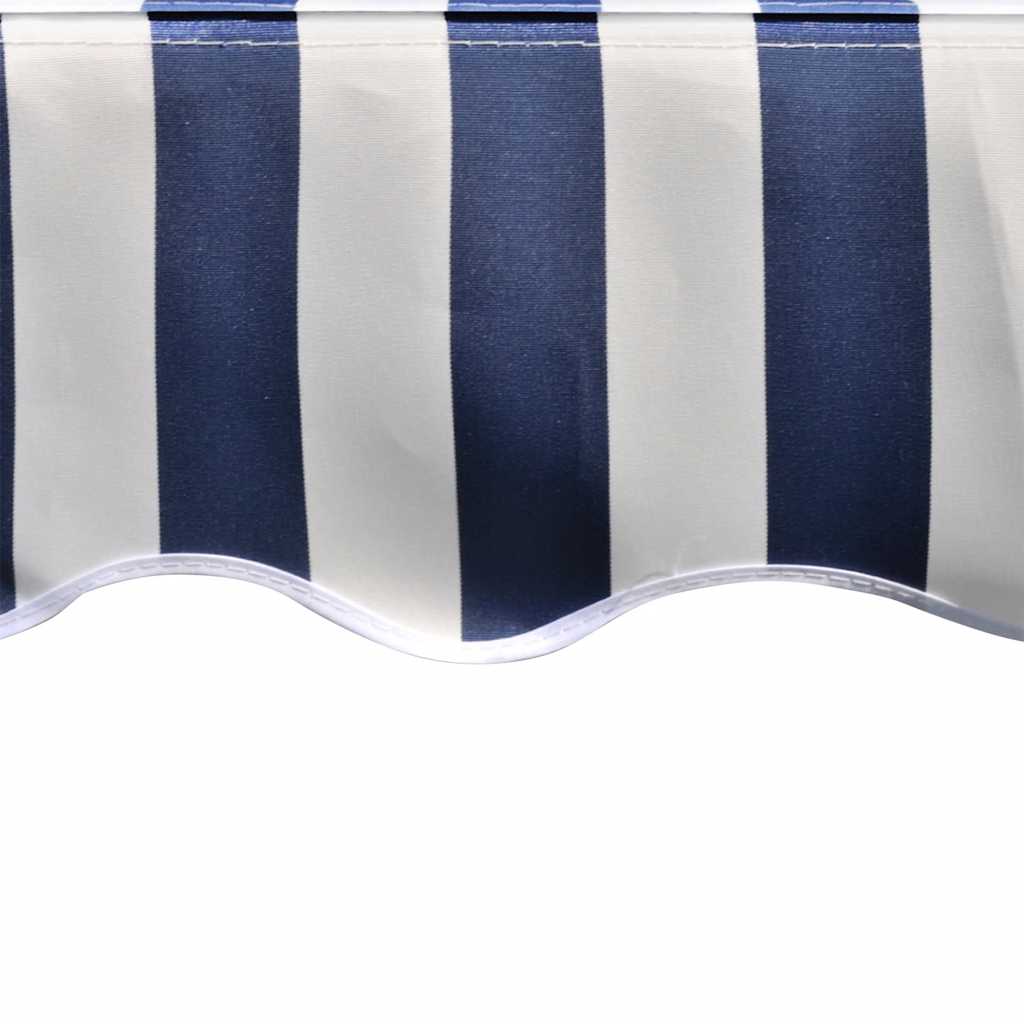 vidaXL Ersättningstyg för markis blå och vit 400x300 cm polyester