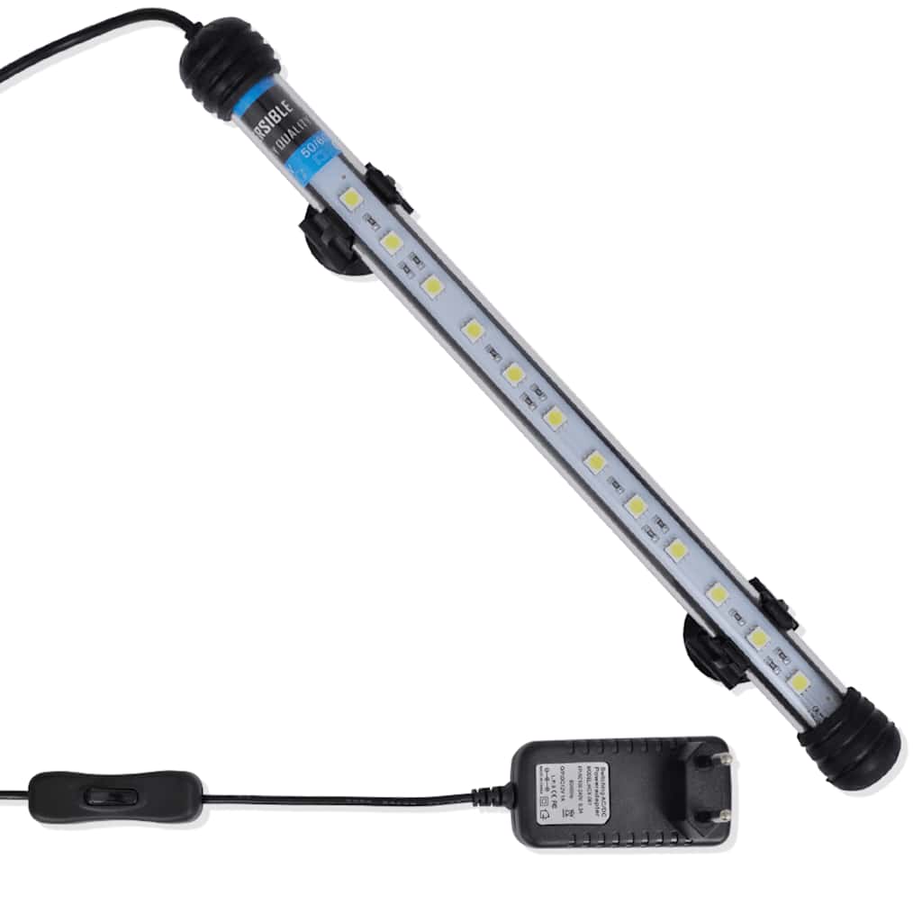 vidaXL Akvariumlampa LED 28 cm vit