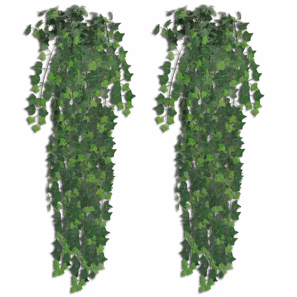 vidaXL Konstgjord murgröna 2 st grön 90 cm