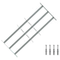 vidaXL Fönstergaller med 3 stänger 700-1050 mm justerbart