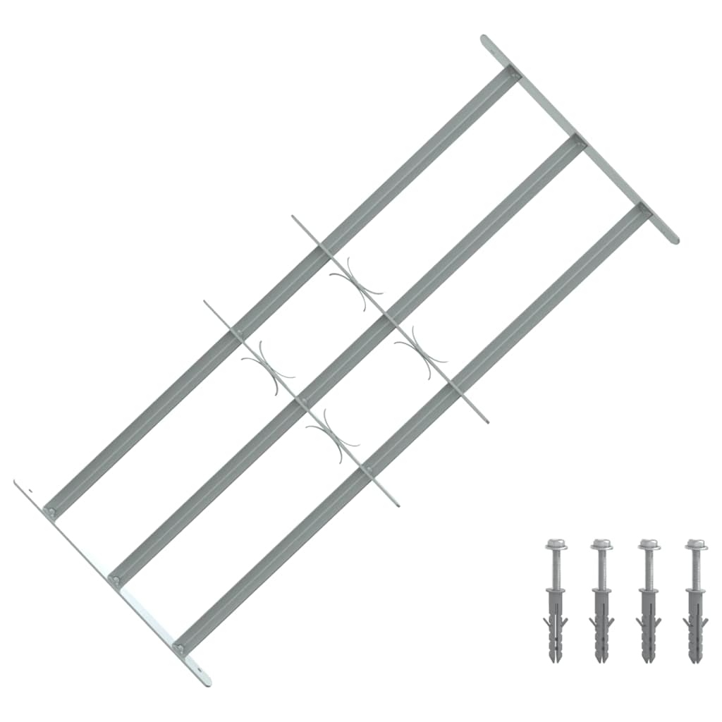 vidaXL Fönstergaller med 3 stänger 700-1050 mm justerbart