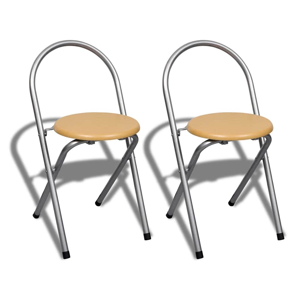 vidaXL Fällbart frukost bar set med 2 stolar