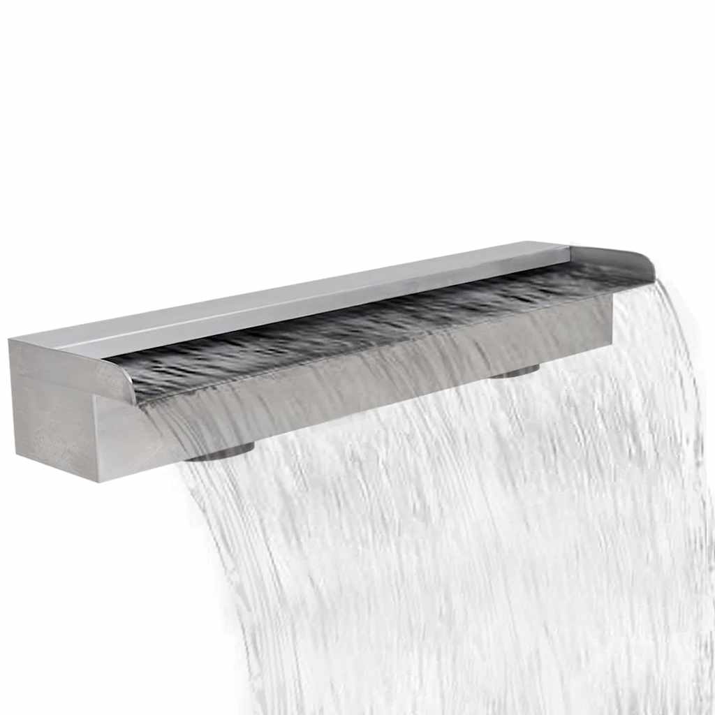 Rektangulärt Vattenfall Poolfontän i rostfritt stål 60 cm