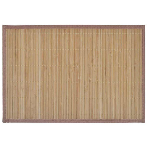 6 Bordstabletter i bambu 30 x 45 cm brun