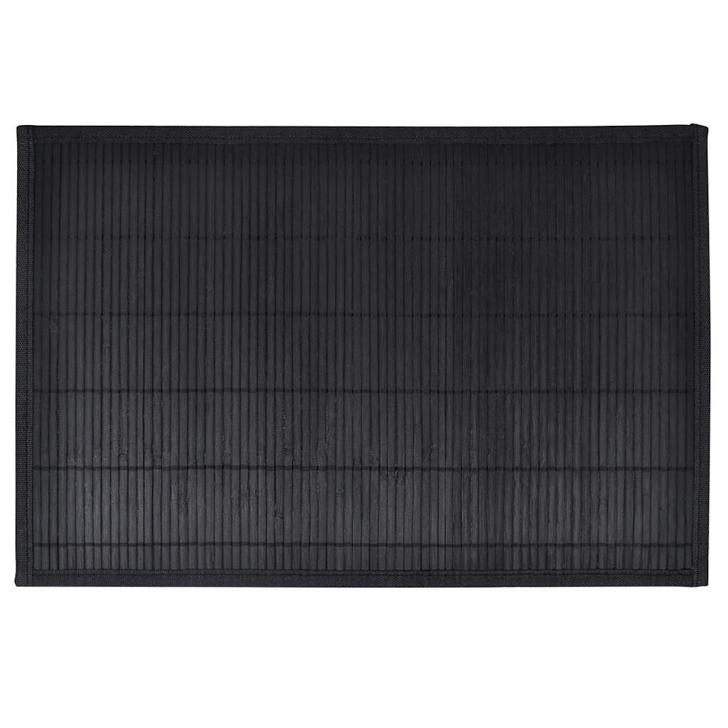 vidaXL 6 Bordstabletter i bambu 30 x 45 cm svart