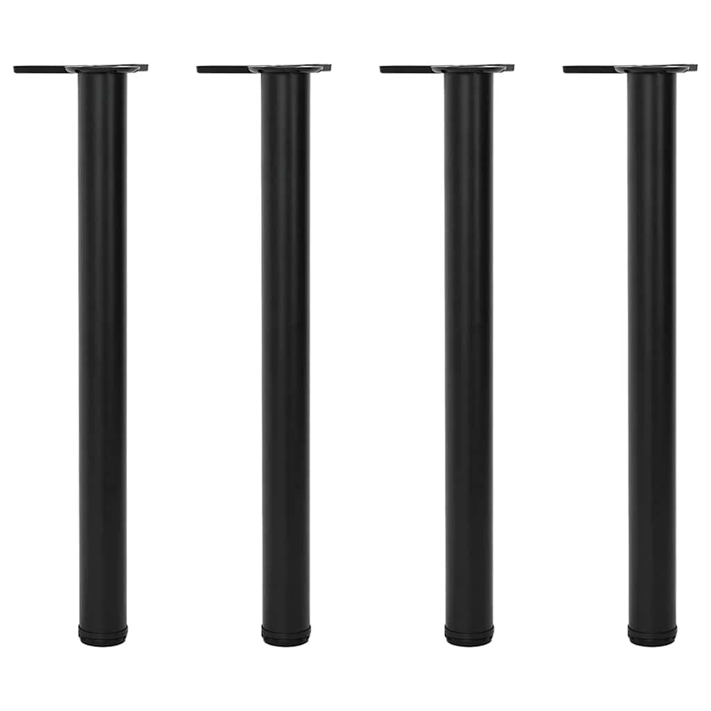 vidaXL 4 Höjdjusterbara bordsben i svart 710 mm