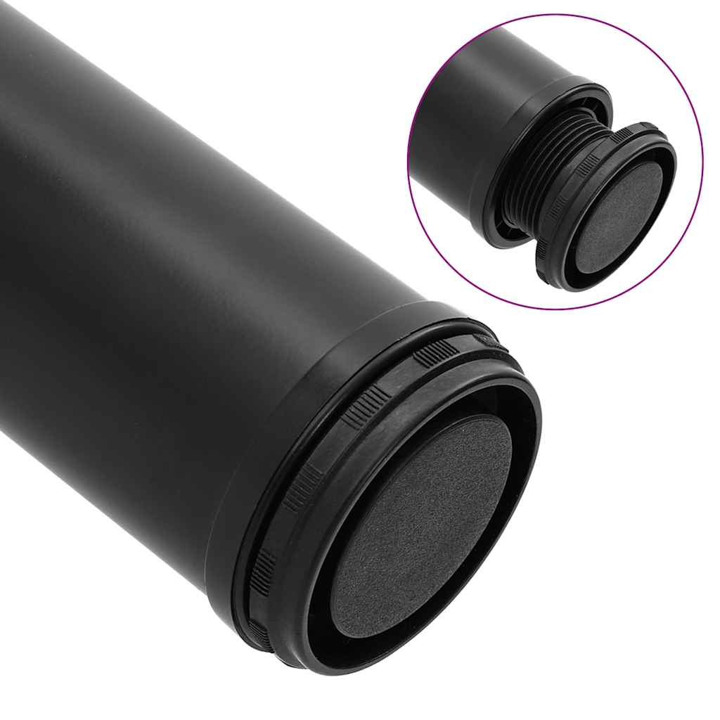vidaXL 4 Höjdjusterbara bordsben i svart 710 mm