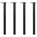 vidaXL Höjdjusterbara bordsben 4 st 870 mm svart