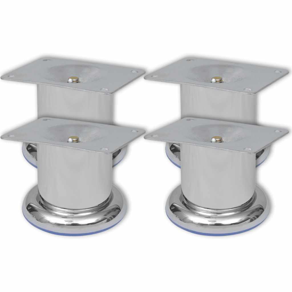 vidaXL Runda soffben i krom 4 st 60 mm