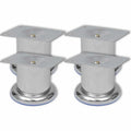 vidaXL Runda soffben i krom 4 st 60 mm