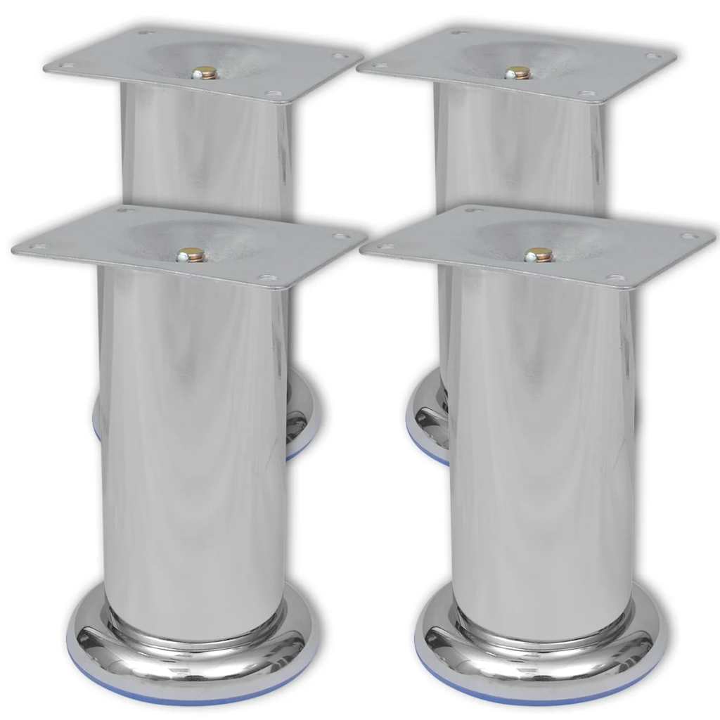 vidaXL Runda soffben krom 4 st 120 mm