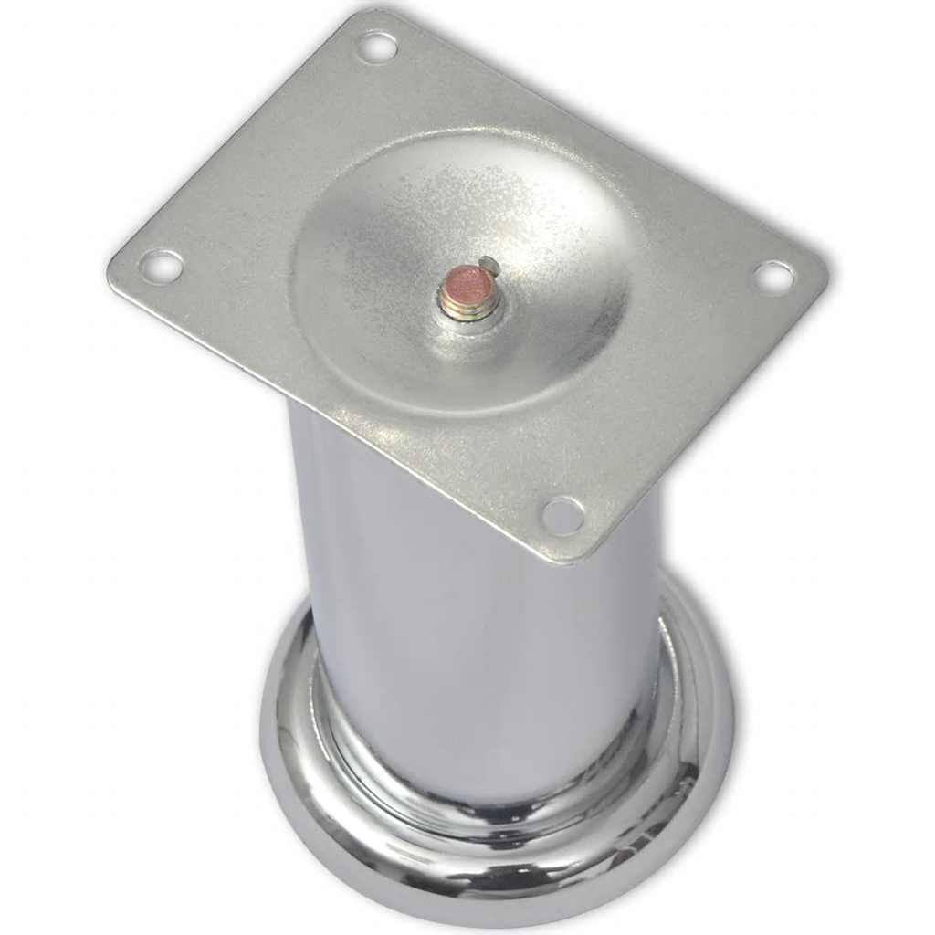 vidaXL Runda soffben krom 4 st 120 mm