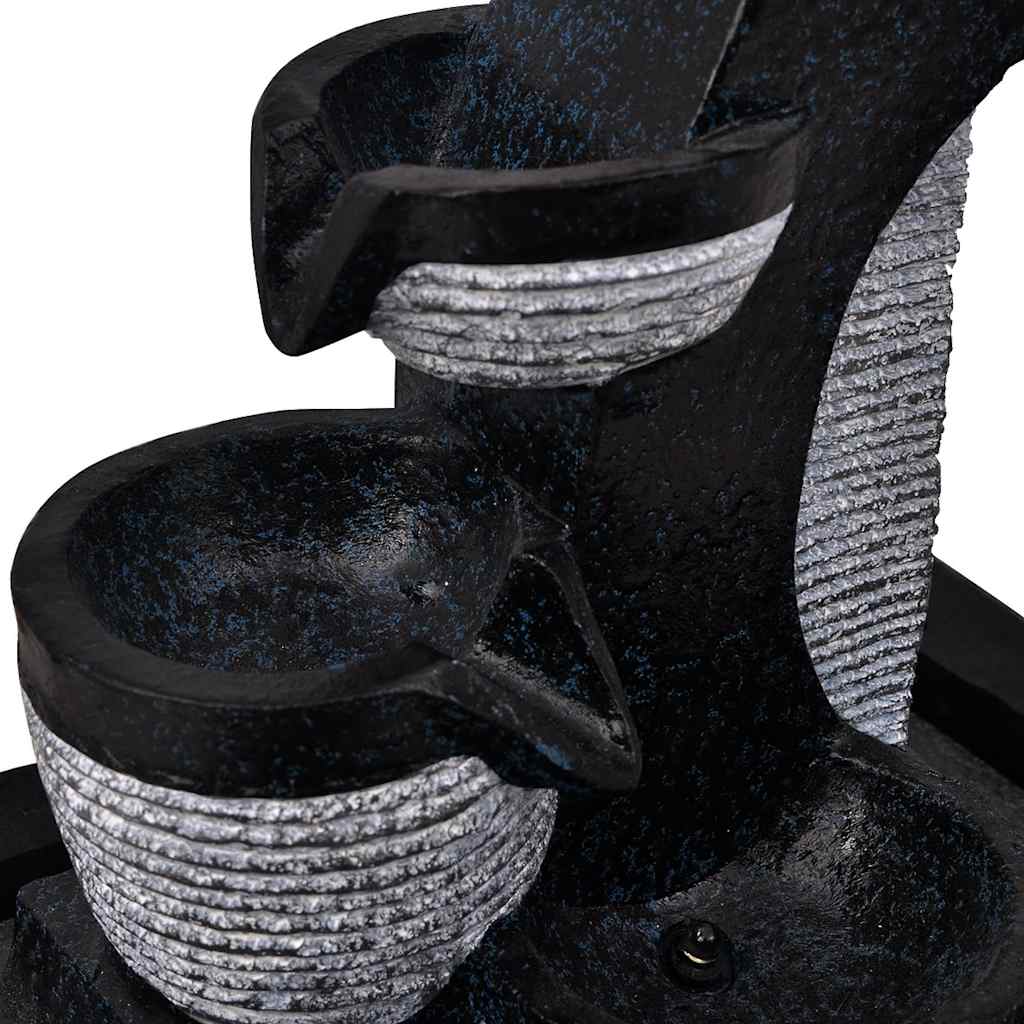 vidaXL Inomhusfontän med LED poly-resin