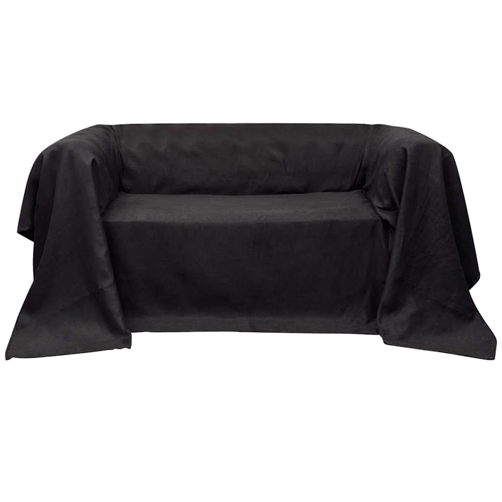 Sofföverdrag i mikromocka antracit 140 x 210 cm