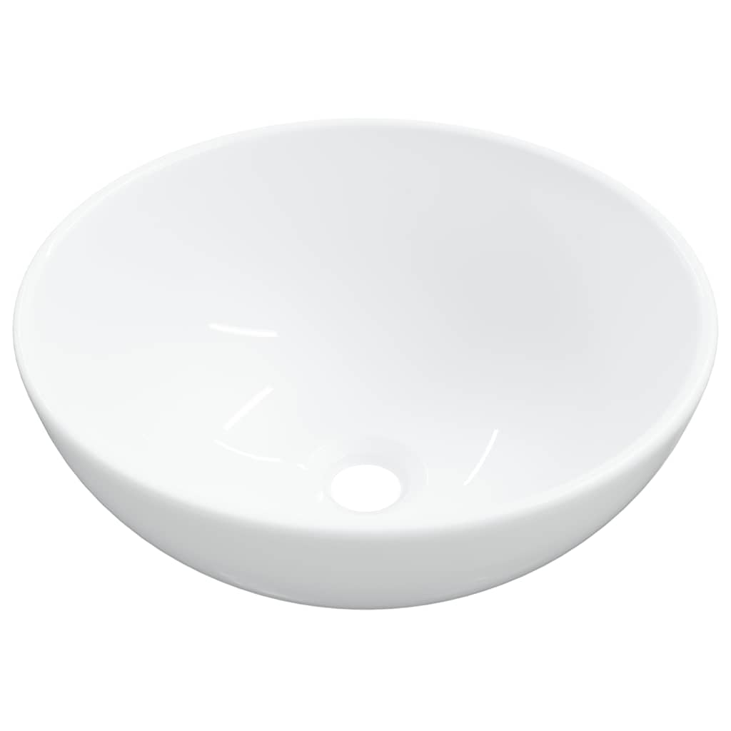 vidaXL Tvättställ vitt 28x28x10 cm keramik