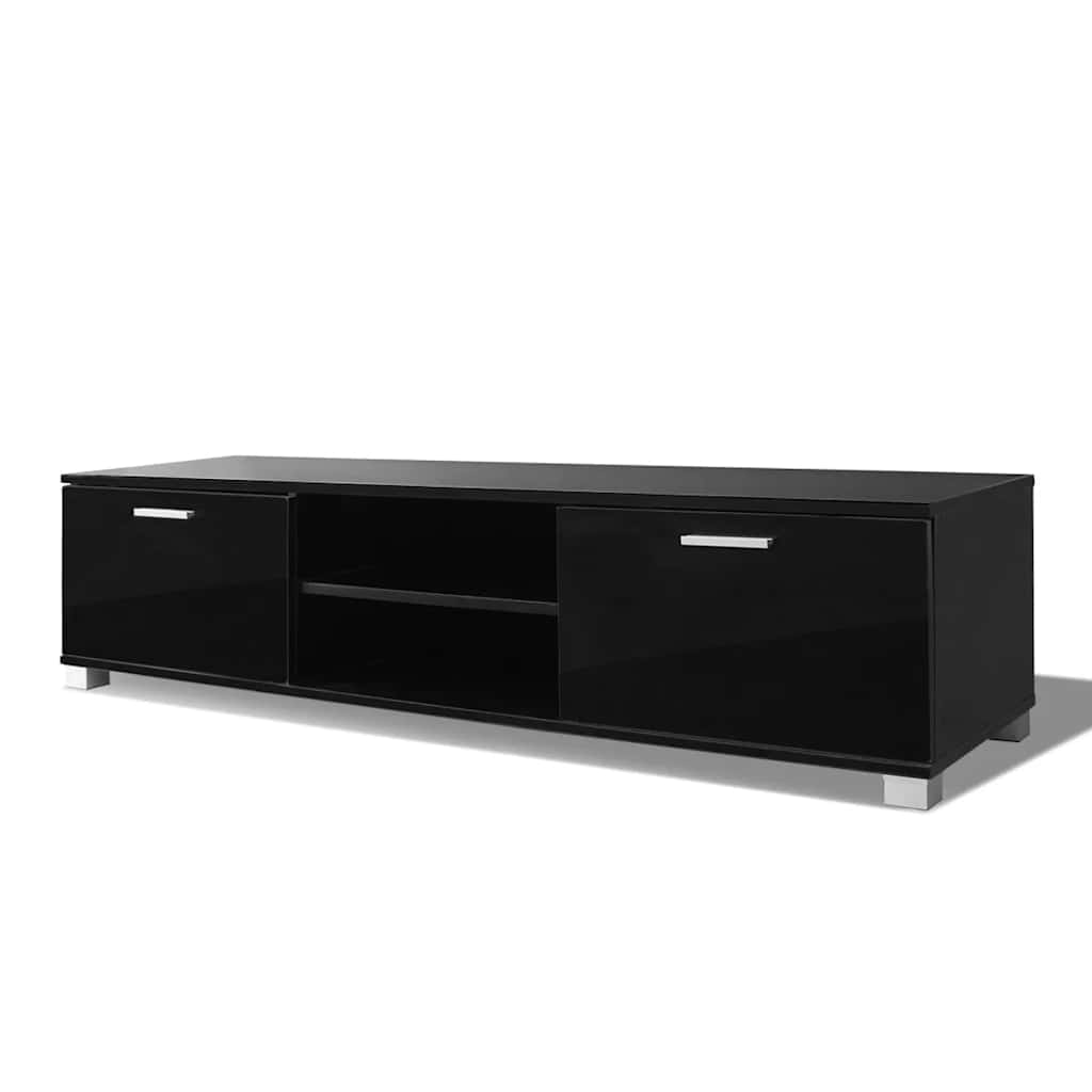 vidaXL Tv-bänk högglans svart 140x40,5x35 cm