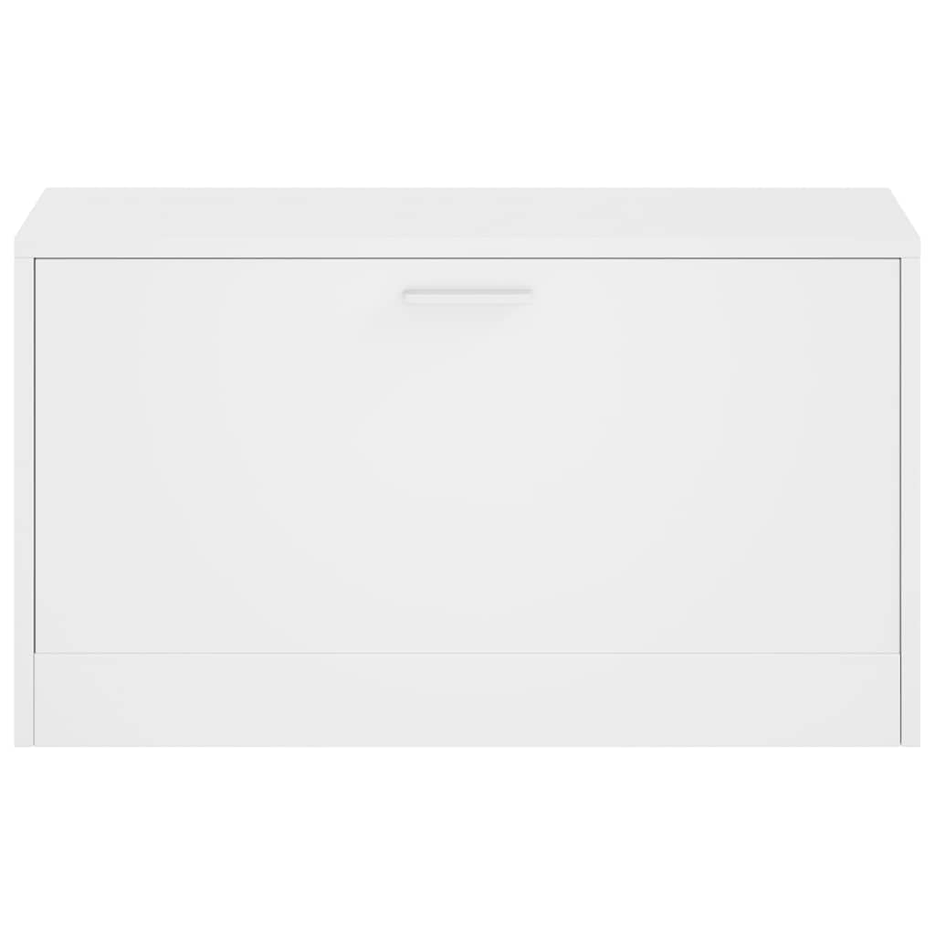 vidaXL Skoförvaringsbänk vit 80x24x45 cm