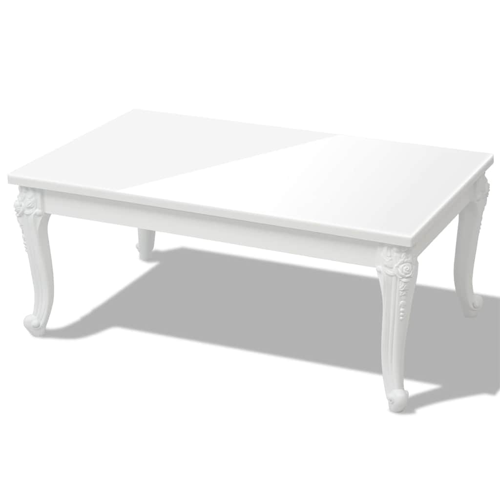 vidaXL Soffbord 100x60x42 cm vit högglans