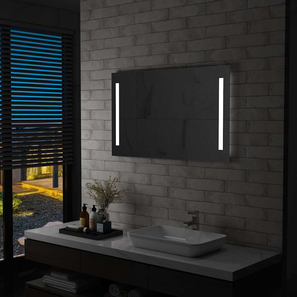 vidaXL Badrumsspegel LED 100x60 cm