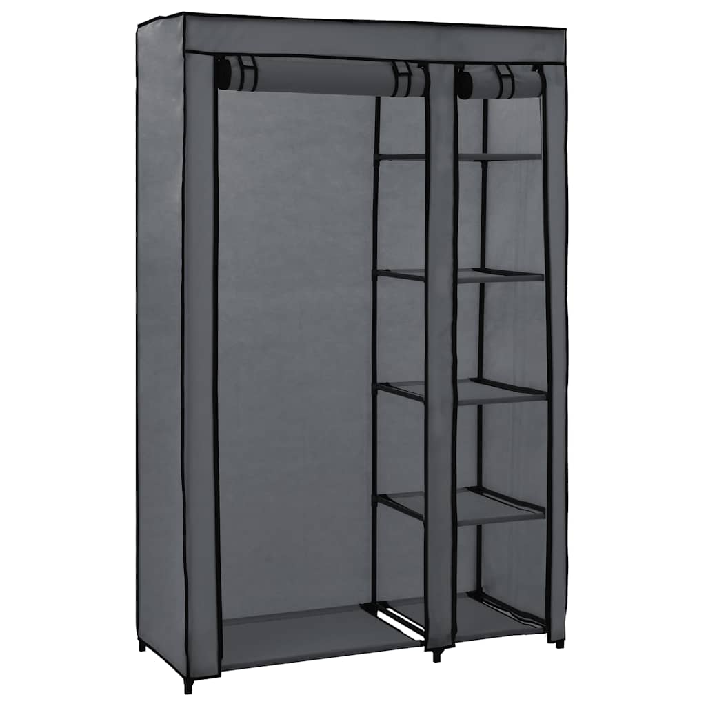 vidaXL Resegarderob grå 110x45x175 cm tyg