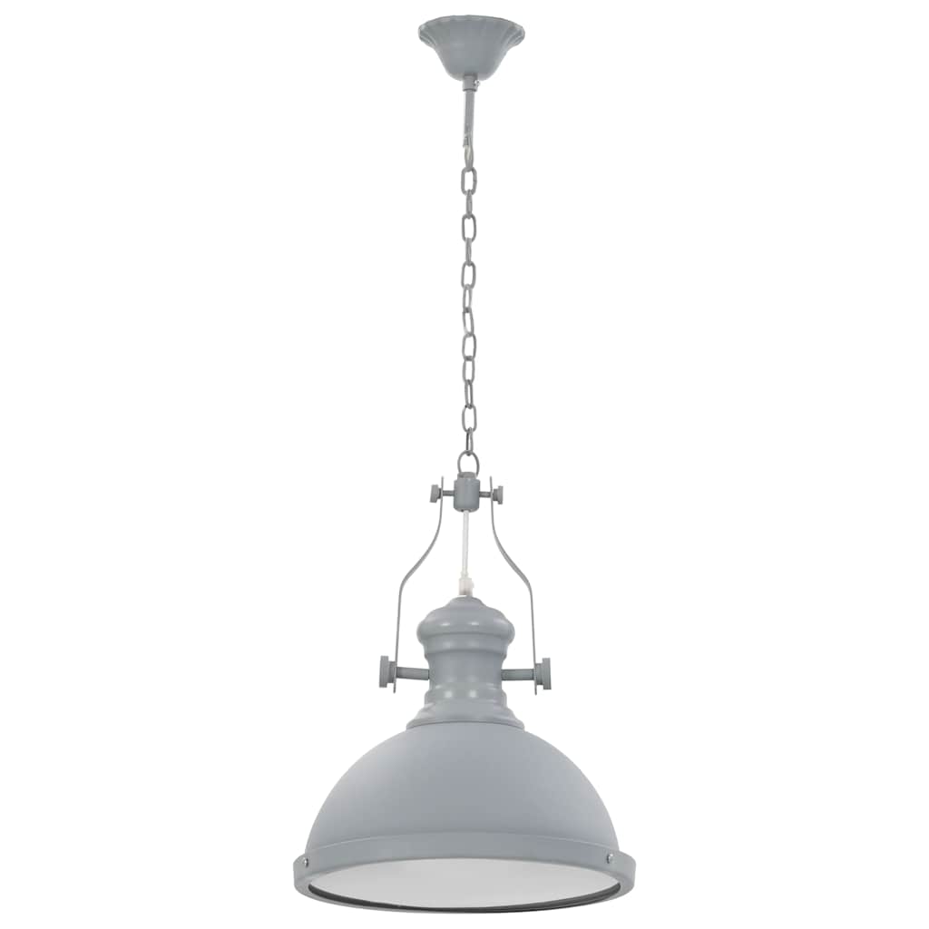 vidaXL Taklampa grå rund E27