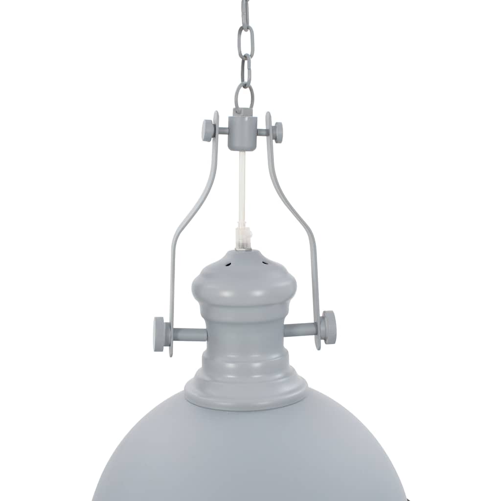vidaXL Taklampa grå rund E27