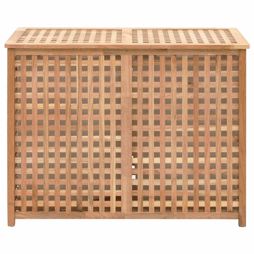 vidaXL Tvättkorg 87,5x46x67 cm massivt valnötsträ