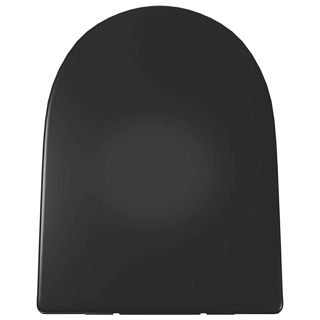 vidaXL Toalettsits med mjuk stängning och snabbfäste svart