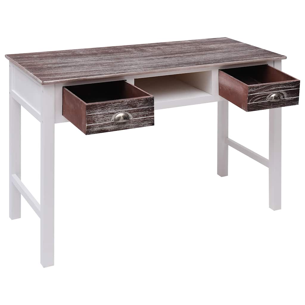 vidaXL Skrivbord brun 110x45x76 cm trä