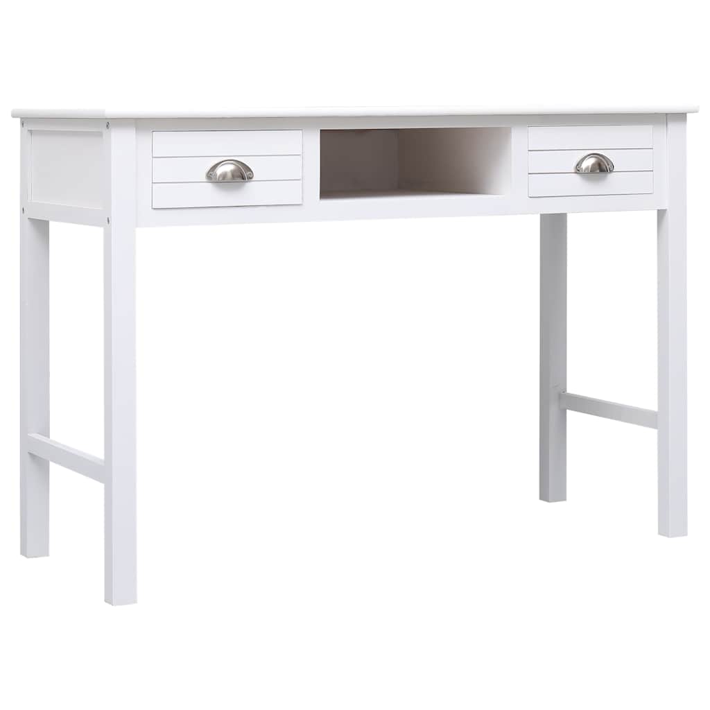 vidaXL Skrivbord vit 110x45x76 cm trä