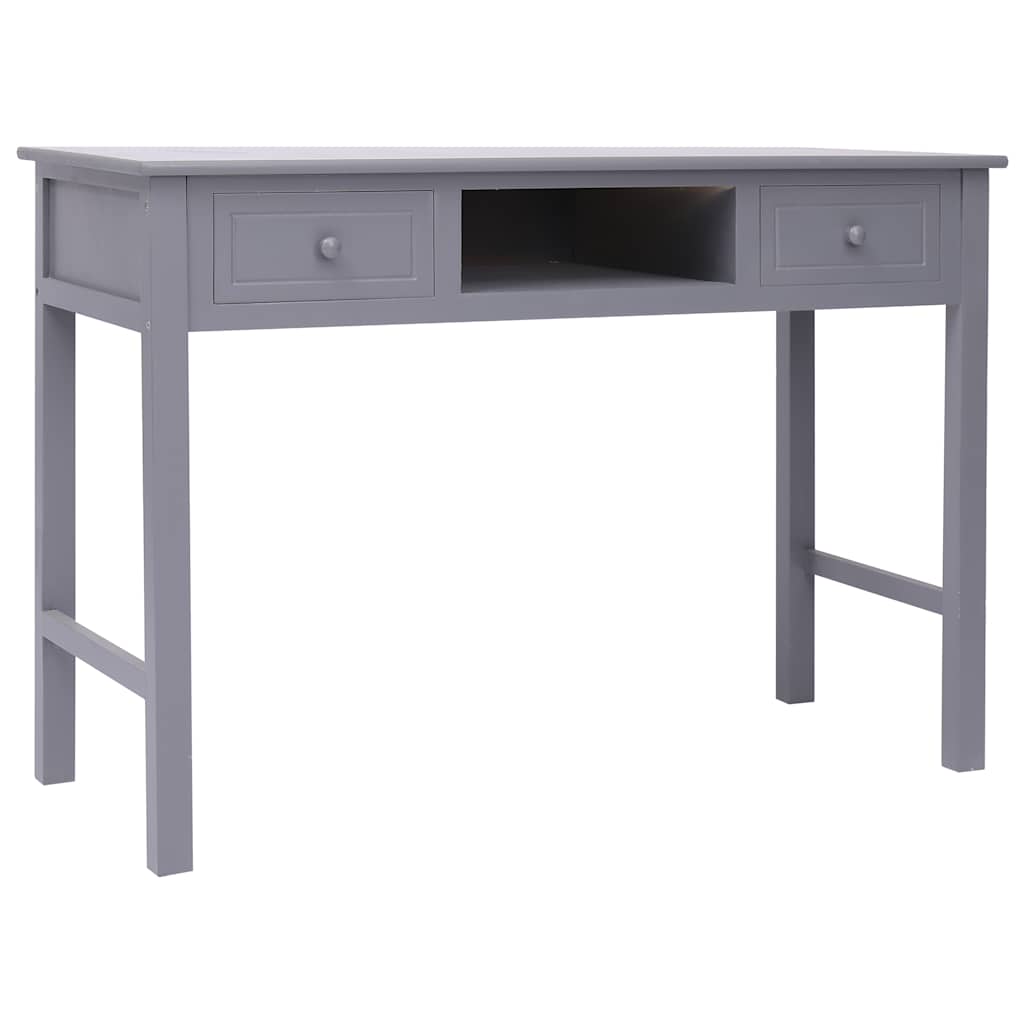 vidaXL Skrivbord grå 110x45x76 cm trä