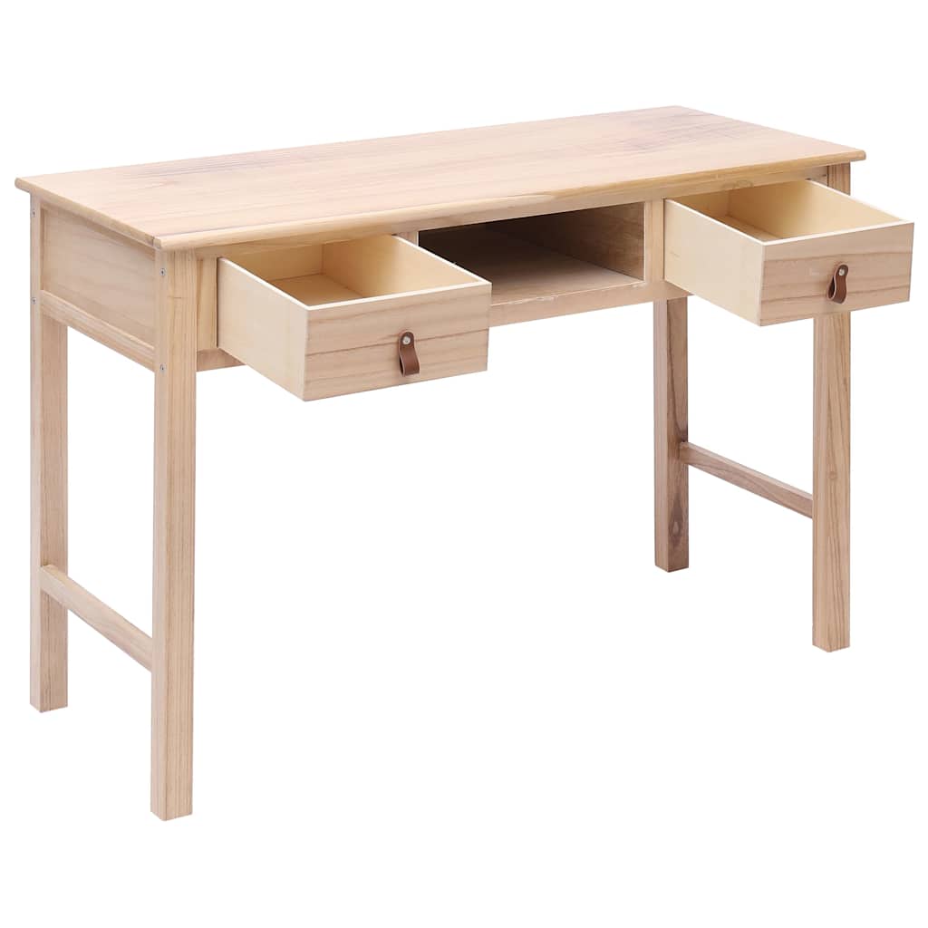 vidaXL Skrivbord natur 110x45x76 cm trä