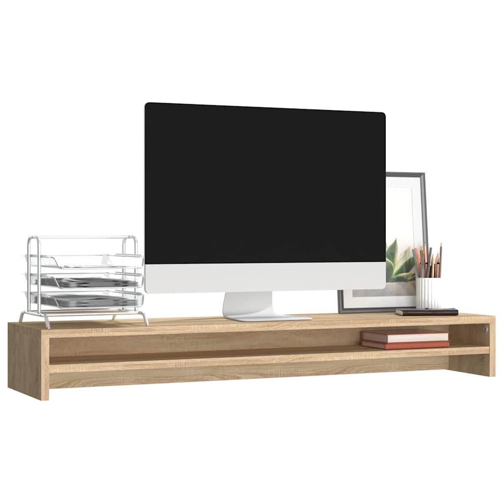 vidaXL Skärmställ sonoma-ek 100x24x13 cm konstruerat trä
