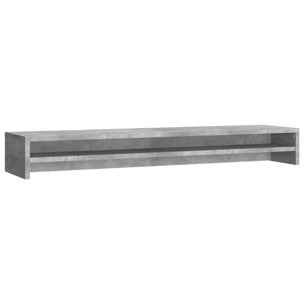 vidaXL Skärmställ betonggrå 100x24x13 cm konstruerat trä